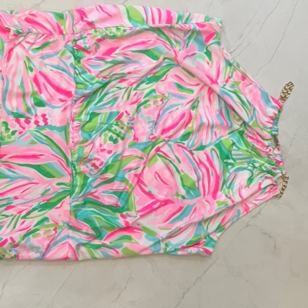 Lilly Pulitzer Pink and Green Blouse